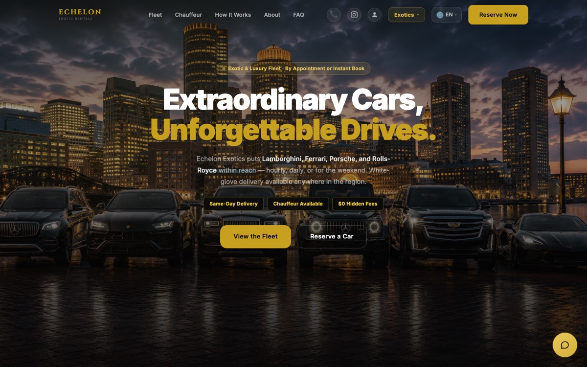 Echelon Rental Group website screenshot